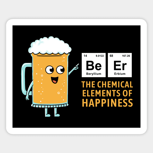 BEER CHEMICAL OF HAPPINESS Sticker by coffeeman